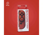 Joy Con Controller Silicone Skin Right Red + Grips Nintendo Switch