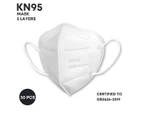 N95 KN95 Adult Certified Disposable 3D Face Mask Respirator - 5 Layers 3D Design - 30 Pieces