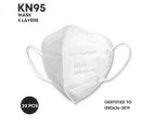 N95 KN95 Adult Certified Disposable 3D Face Mask Respirator - 5 Layers 3D Design - 20 Pieces