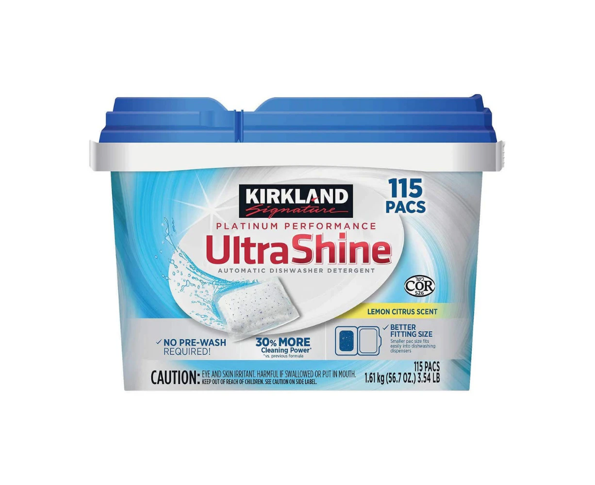 Kirkland Signature Ultra Shine Automatic Dishwasher Detergent Tablets 115 Pacs