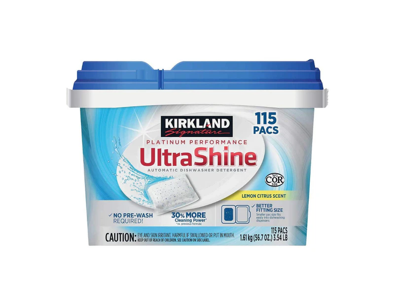 Kirkland Signature Ultra Shine Automatic Dishwasher Detergent Tablets 115 Pacs