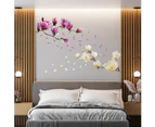 Combo Wall Stickers Art Mural Home Decor - White And Pink Magnolia Flowers