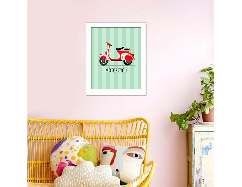 Walplus Framed Motorcycle Art Canvas Printing Decals Diy Room Home Decorations