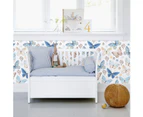 Walplus Colourful Butterflies Pattern Self-Adhesive Wall Mural (Pack Of 12 Sheets)