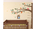 Nursery Sweet Birds Kids Baby Measurement Wall Stickers Decal 270Cm X 220Cm