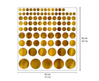 Gold Metallic Dots Home Decor, Nursery Decor, Big Wall Decor, Wall Stickers Diy
