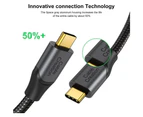 CableCreation Braided USB Type C to C Cable 3M 480Mps 100W 5A PD Fast Charging for MacBook - Dark Grey