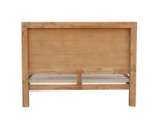 Bed Frame Single Size in Solid Wood Veneered Acacia Bedroom Timber Slat in Oak