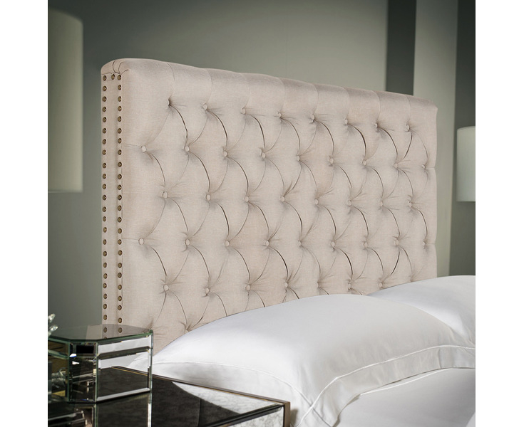 Bed Head Double Size French Provincial Headboard Upholsterd Fabric   629bcc5a8d7c5183630161 