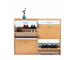 Foret Shoe Cabinet Shoes Storage Rack Organiser Side Hallway Wooden Shelf Drawer