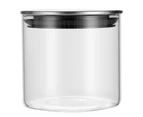GLASS JARS w/ S/STEEL LIDS [24 Pack] 345mL Kitchen Food Storage Canisters Pantry Food Storage Container Kithcen Canisters Glass Snap On Lid