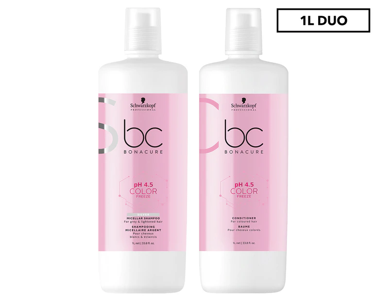 Schwarzkopf Professional Bonacure pH 4.5 Color Freeze Silver Shampoo & Conditioner Duo 1L