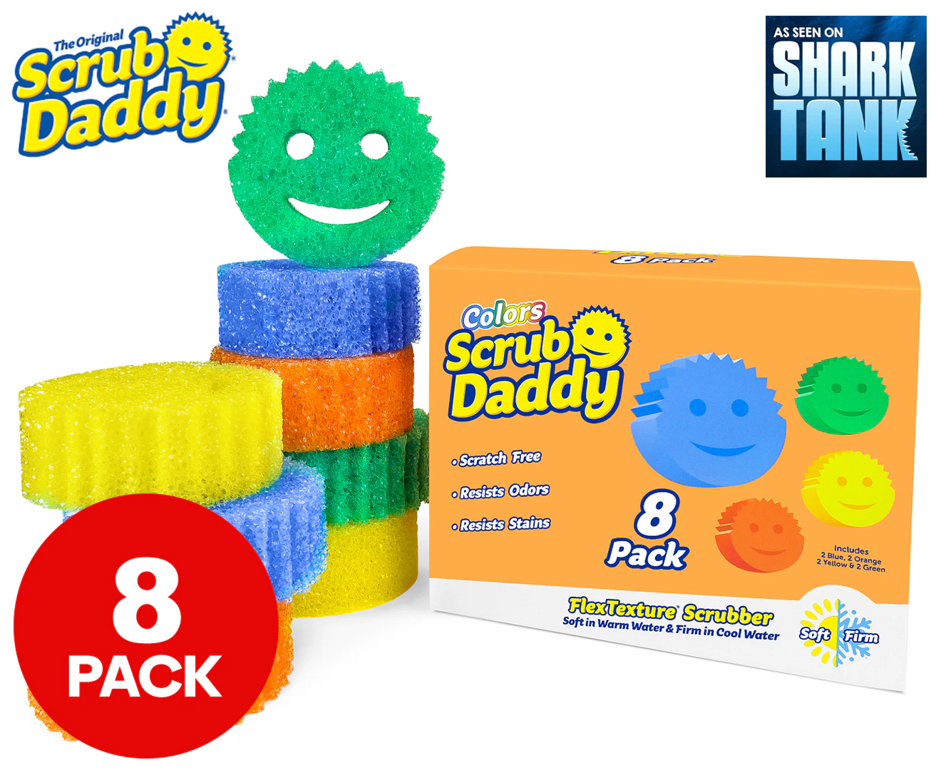 New Scrub Daddy Eraser Daddy 12 Pack Small Disposable Scrubber