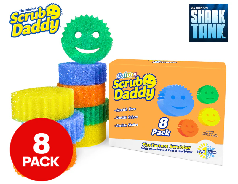 Scrub Daddy Colours Scrubber 8-Pack