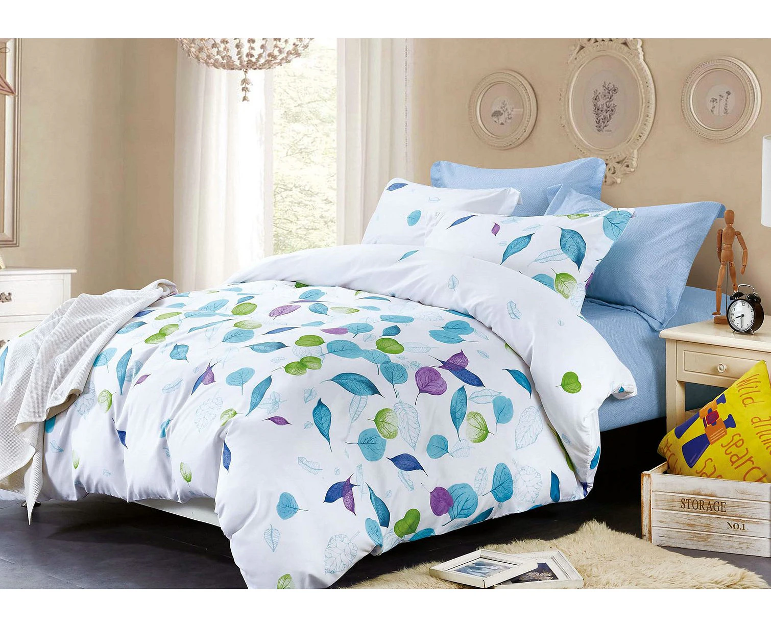 Leaves Quilt/Doona/Duvet Cover Set (Queen/King/Super King Size Bed) M320