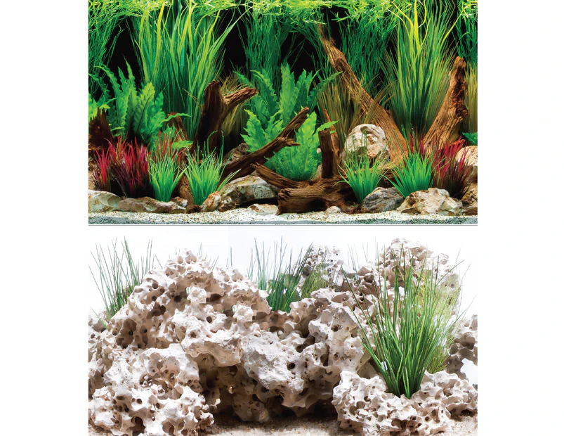 Aquarium Fish Tank Background Double Side Poster 9. 24(60cm)*4ft(122cm)