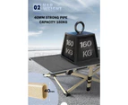 Camping Portable Stretcher Single Foldable Folding Bed Mattress Recliner Mat - grey