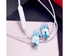 Universal Earphone Noise-canceling 1.2m Stereo Wired In-ear Earbud with Mic for Mobile Phone-Blue Type-c