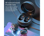 1 Pair Y8 Bluetooth-compatible Earphones Dual-speaker Rechargeable Stereo Mini Wireless In-ear Earbuds for Sports