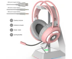 AJAZZ AX120 Gaming Headphone Noise Reduction 7.1 Surround Sound 3.5mm Over-ear Wired Headset for Desktop-Pink 3.5mm