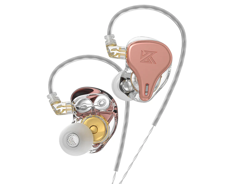 KZ DQ6S In-ear Earphone 3 Unit Moving-coil Mega Bass HiFi Sound Monitor Music Earphone for Phone-Pink 1