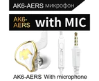 QKZ AK6 Ares Wired Earbud Line Control with Microphone 3.5mm Clear Sound In-ear Sports Earphone for Computer