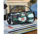TG116C Mini Bluetooth-compatible Speaker Dual Trumpets Subwoofer Portable FM Radio Speaker for Outdoor-Camouflage