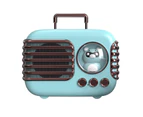Bluetooth-compatible Speaker Lovely USB Charging Suitcase Shape Clear Sound Mini Loudspeaker for Office-Light Blue