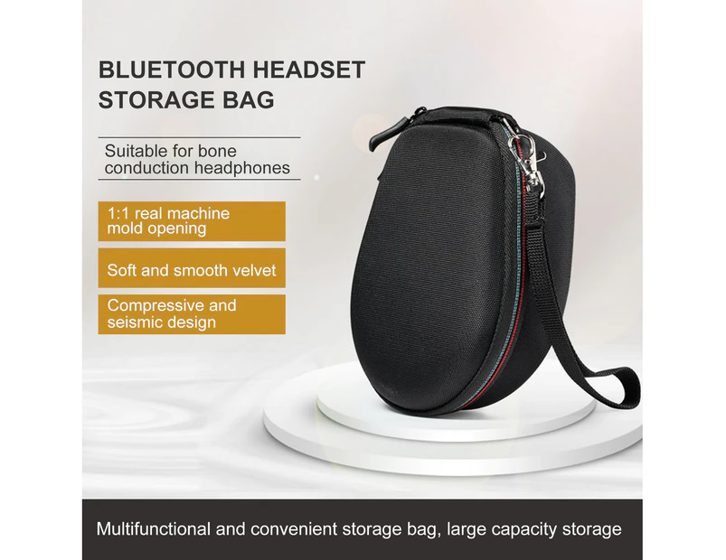 Storage Bag Wear-resistant Waterproof Compact Bone Conduction Bluetooth-compatible Earphone Protective Box for Aftershokz AS800 AS650