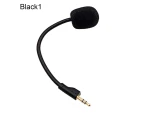 Headset Microphone Plug Play Replaceable Flexible 3.5mm Omnidirectional Gaming Headphone Microphone for Logitech-G Pro X-Black 1