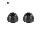 1 Pair Ear Tips Cap  Passive Noise Canceling Earphone Tips Cover for Samsung Galaxy Buds Pro for Sennheiser for 1MORE for Xiaomi-Black M