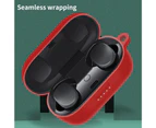 1 Pair Z6 Earphone Protective Cover Soft Shockproof Silicone Wireless Bluetooth-compatible Headset Case with Carabiner for Home for QuietComfort Earbuds