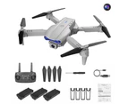 K3 Drone Foldable 4K Pixel One-Key Return Four Channels Aerial Photography RC Helicopter Quadcopter for Outdoor-Grey C