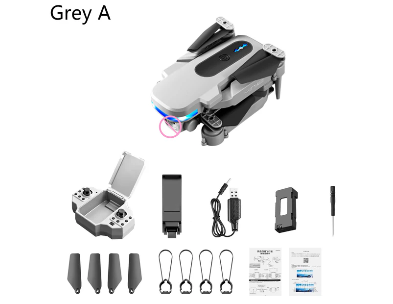 KY910 Mini Drone Foldable 4K Highly Clear Camera Fixed Height Quadcopter Helicopter Boys Toy for Outdoor-Grey A