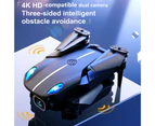 KY907 Mini Drone Foldable Obstacle Avoidance 4K Camera Quadcopter Helicopter Plane Toys for Boys-Black D