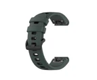 20/22/26mm Watch Bracelet Soft Breathable Silicone Double-color Strap Wristwatch Band for Garmin Fenix 6/6S/6X-Green Black 20 mm