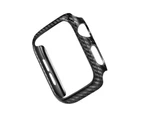 Watch Protective Case Hard PC Anti-fall Carbon Fiber Pattern Smart Watch Protector Cover Shell for Apple Watch 1/2/3/4/5/6/7/se -D