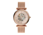 Fossil Women's 28mm Carlie Mini Stainless Steel Mesh Watch - Rose Gold