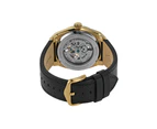 Fossil Men's 42mm Everett Automatic Eco Leather Watch - Black/Gold