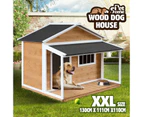 Petscene XXL Wooden Dog Kennel Puppy House Pet Home Shelter Indoor Outdoor