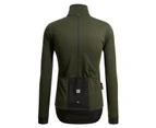 Santini Men's Vega Trail Gravel Jacket with Hood - Dark Green