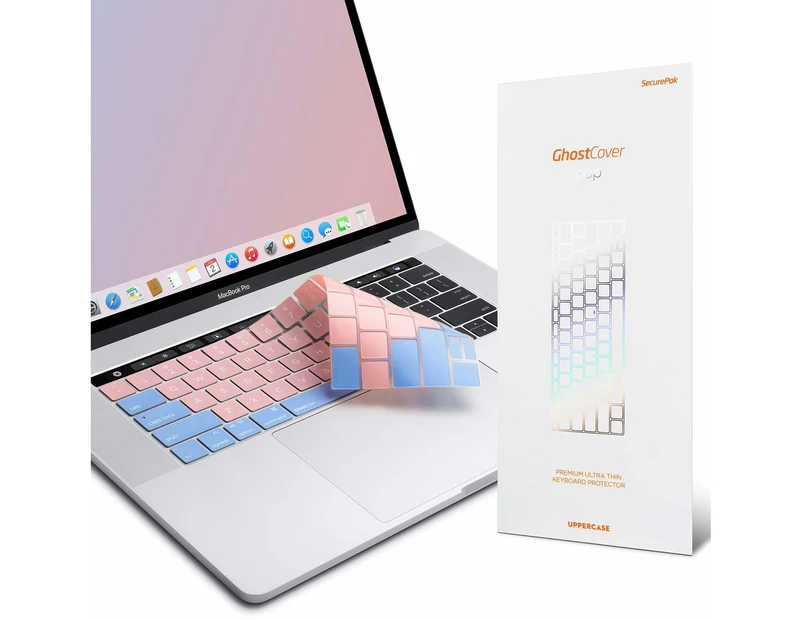 UPPERCASE Genuine UPPERCASE GhostCover Pop Keyboard Cover Macbook Pro 13"/15" w Touch Bar [Colour:Bubble Gum]