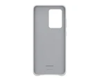 Samsung Genuine Original Samsung Galaxy S20 Ultra SM-G988 Leather Back Cover Case [Colour:Silver]