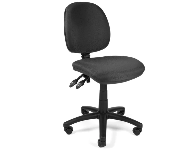 YSD TASK FABRIC NO ARMS TASK CHAIR Black 5 Year Warranty