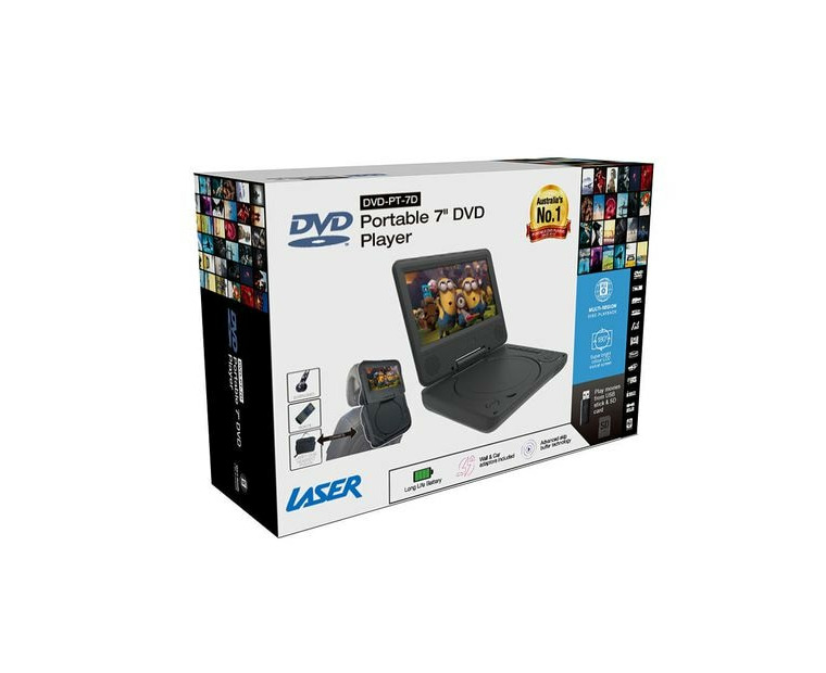 Laser Portable DVD Player 7 - Black