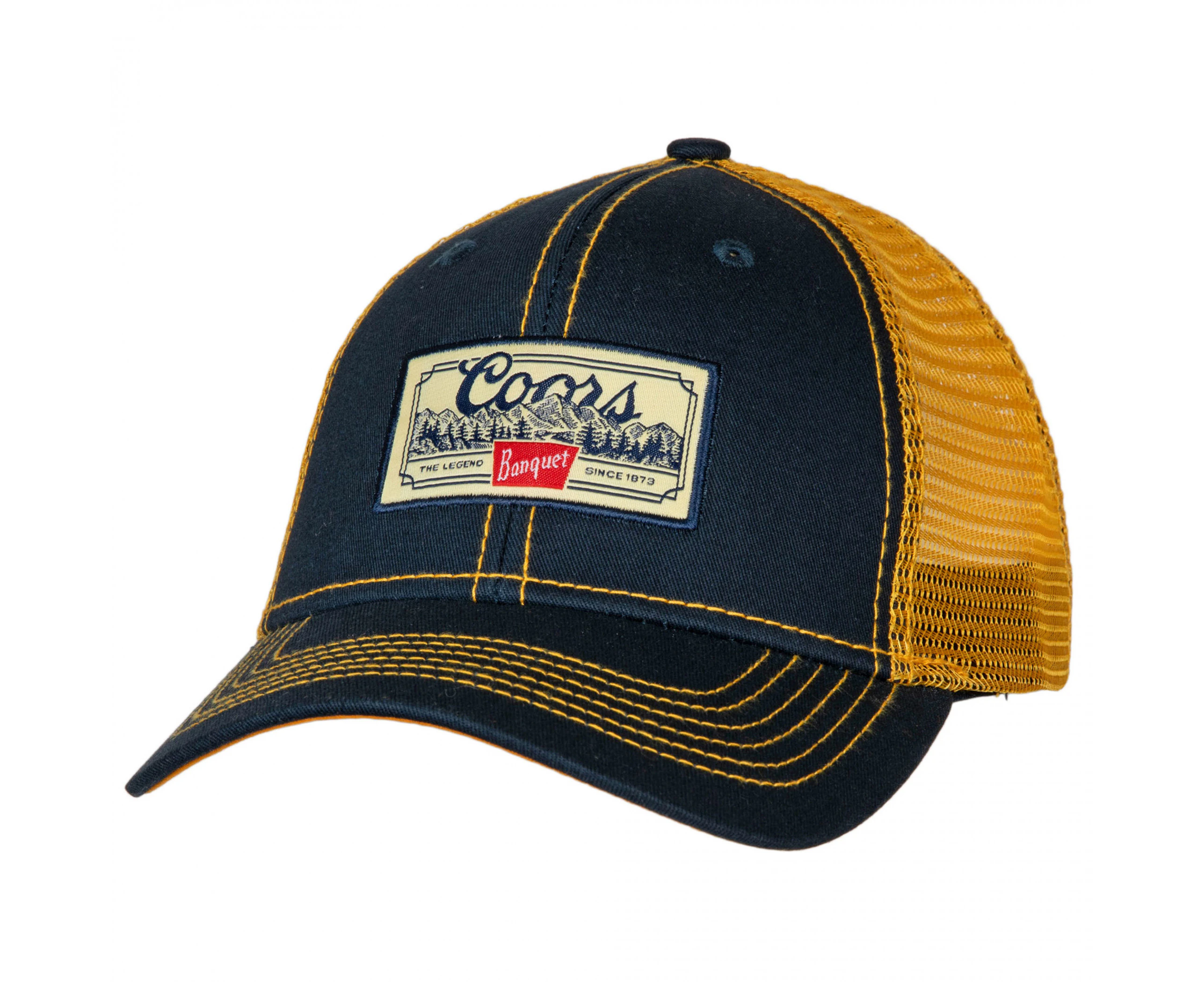 Coors Banquet Gold Cotton Twill Mesh Back Snapback Hat