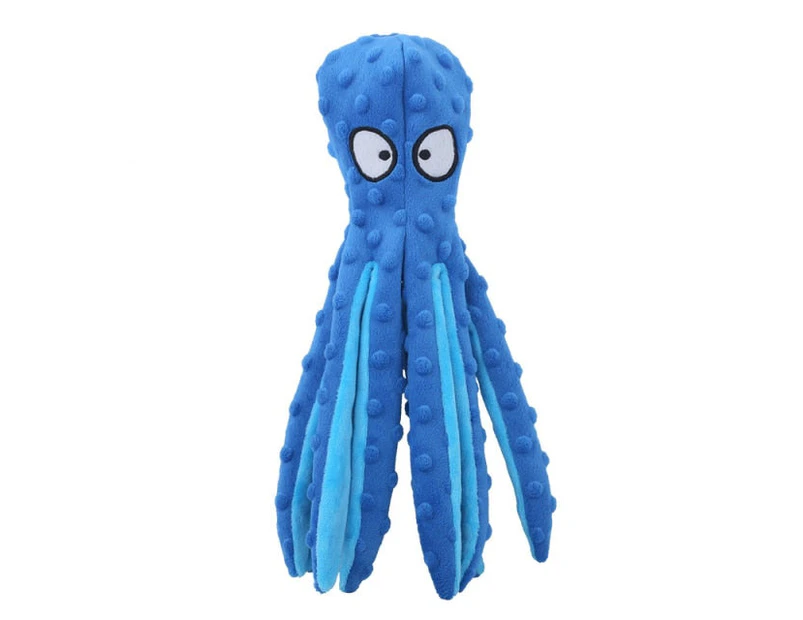 Interactive Octopus Plush Dog Toy Blue - Blue