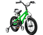 RoyalBaby BMX Freestyle Kids Bike & Kickstand, Water Bottle & Bell 16 inch Wheels, Green