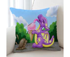 Adorable Baby Dragon Licking Ice cream Cushion Cover Only
