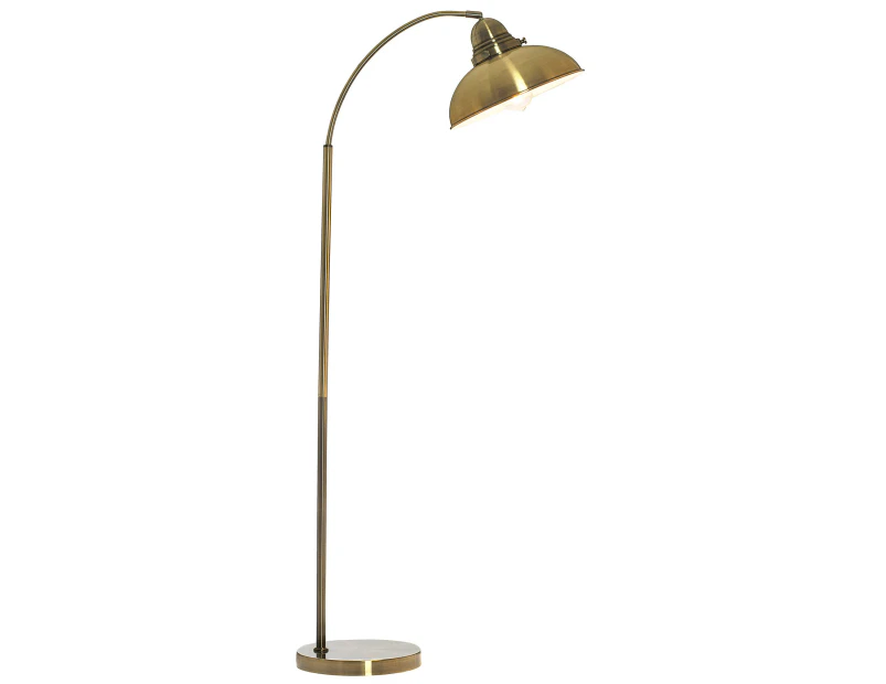 Arc Metal Floor Lamp - Black/Chrome, Brass, Copper, 1400mm High, PL0052 - Weathered Brass